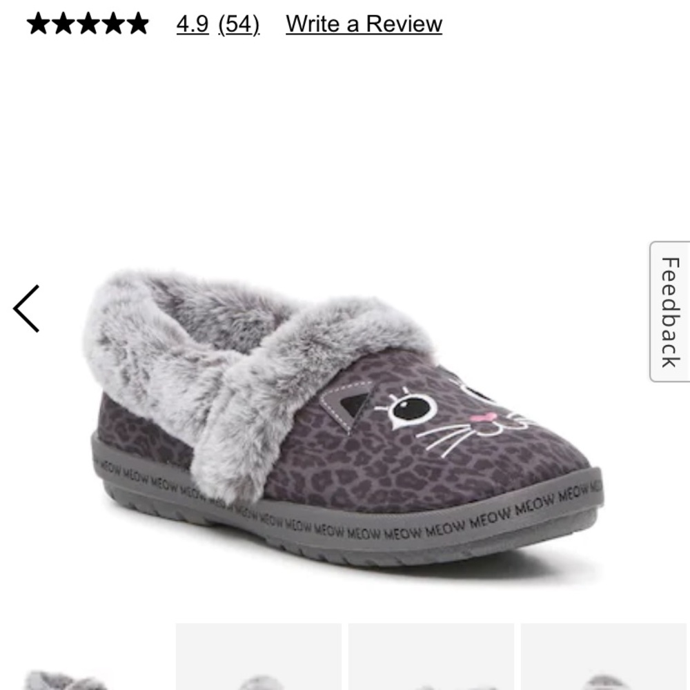 BOBS from Sketchers Memory Foam Cat Slipper Size 7
